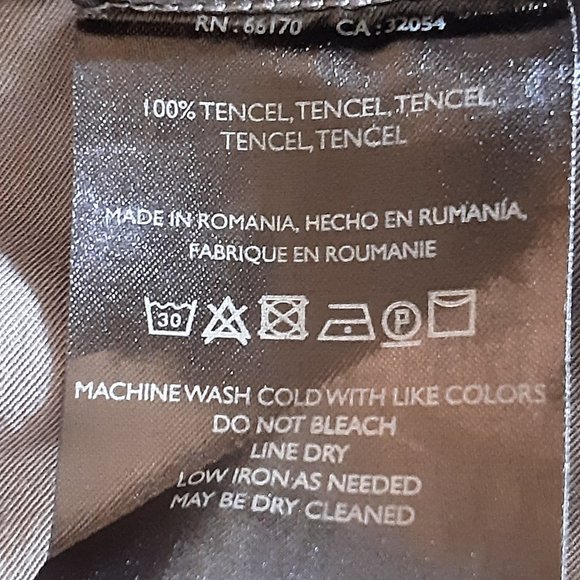 Maeve Grey Tie-Front Long-Sleeve Blouse Collar Size Medium - Picture 13 of 13